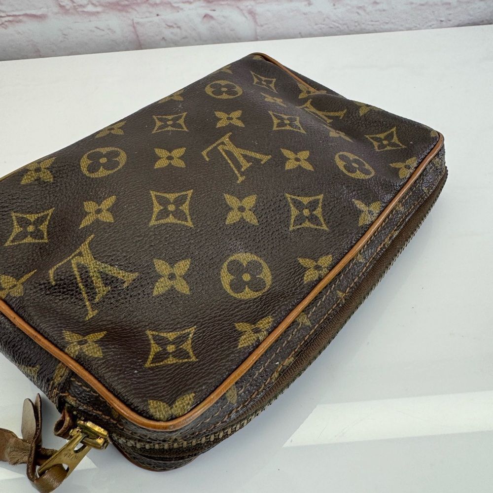 Vintage Louis Vuitton Monogram Toiletry Cosmetic Pouch Clutch - Picture 7 of 13